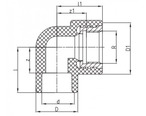 Угольник-переходник Aquatherm Fusiotherm green pipe вн./нар. с внутренней резьбой Угольник-переходник Aquatherm Fusiotherm green pipe вн./нар. с внутренней резьбой