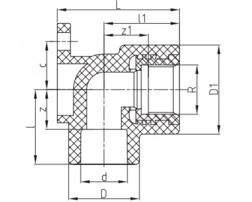 Угольник настенный Aquatherm Fusiotherm green pipe Угольник настенный Aquatherm Fusiotherm green pipe